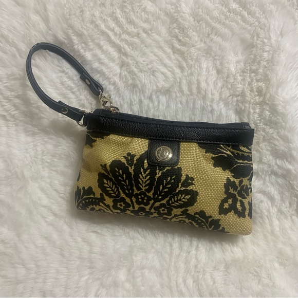 Spartina 449 Black and Gold Floral Wristlet - Picture 4 of 12